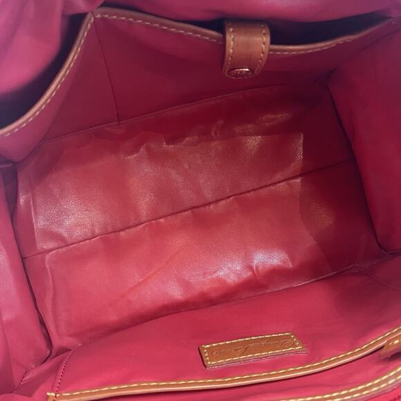 Dooney & Bourke Eva Small Shopper Handbag Red Orange Purse - Picture 13 of 15